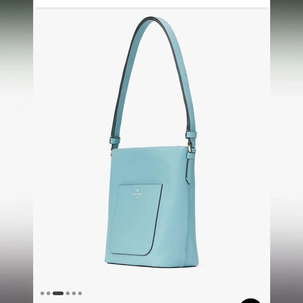 NWT Kate Spade Pebble Blue Elsie Bucket Bag